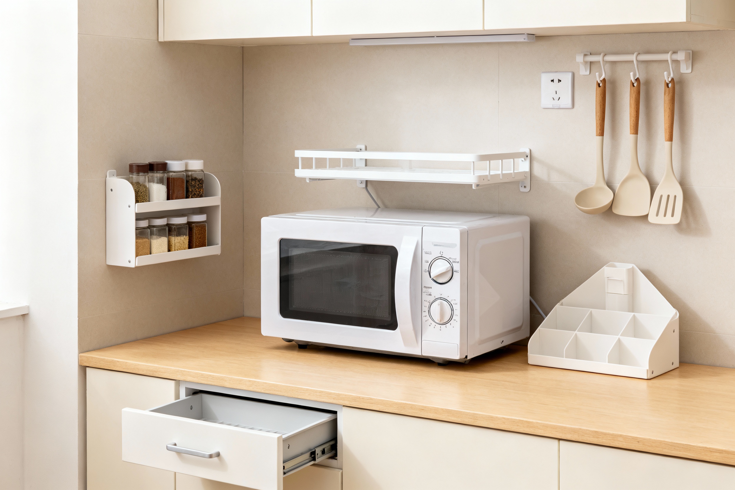 Microwave Storage Solutions: 5 Ways To Use That Awkward Space